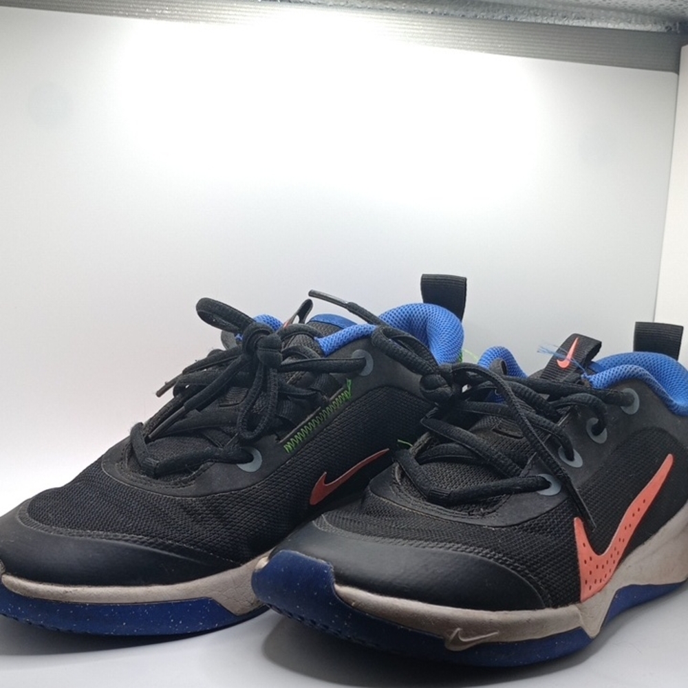 Nike Black and Blue Sneakers with Red Accents